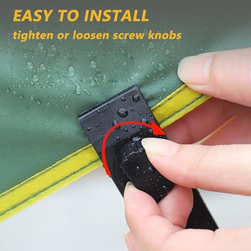 Tarp Clips Heavy Duty Lock Grip, 20 Pack Tarp Clamps Bungee Cord Clip, Fit for Tent Awnings Caravan Canopies Car Cover Swimming Pool Cover Fasteners Clips - Image 5