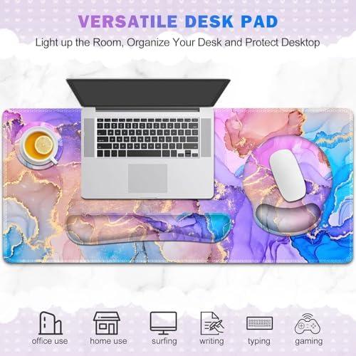 Gaming Mouse Pad, 4in1 XXL Mousepad Large Desk Mat, Cute Desk Pad Protector - Image 7