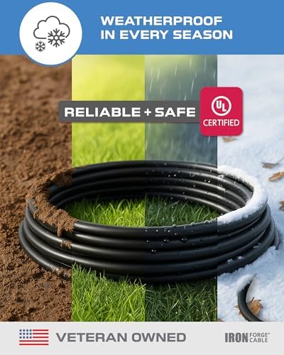 Iron Forge Cable 16 Gauge Heavy Duty Black Extension Cord, 50 Ft - SJTW - Image 2