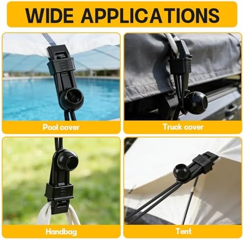 Heavy Duty Tarp Clips & Bungee Cords Set for Camping - Image 5