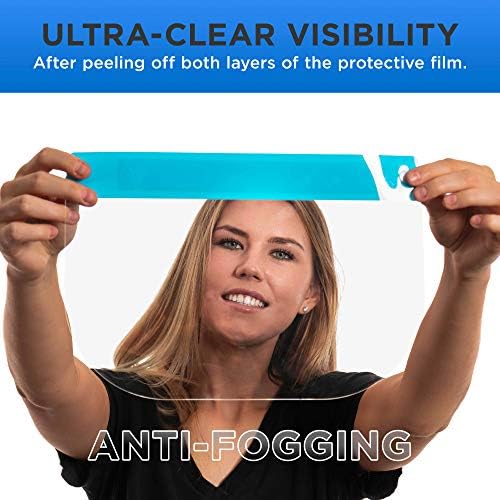 Salon World Safety Face Shields - Protective Full Face Shields (Pack of 4) - Image 4