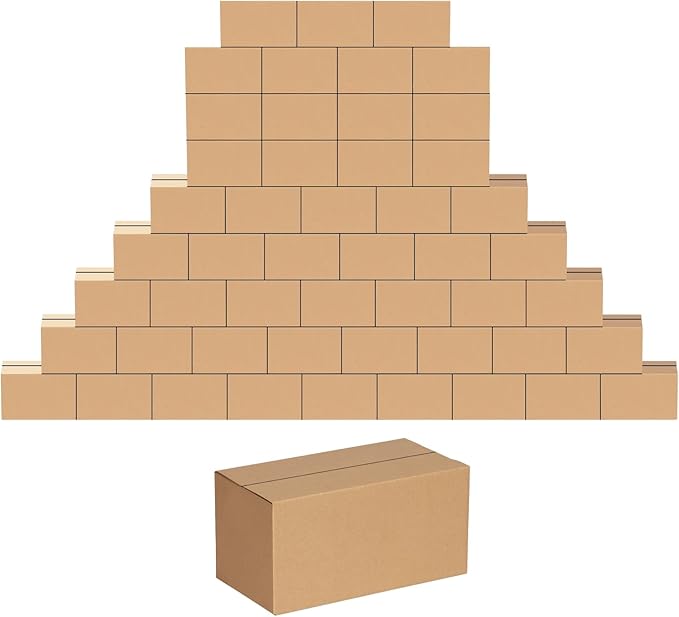 EdenseeLake 50 Pack 8x4x4 inches Small Shipping Boxes Corrugated Cardboard Boxes by Edenseelake