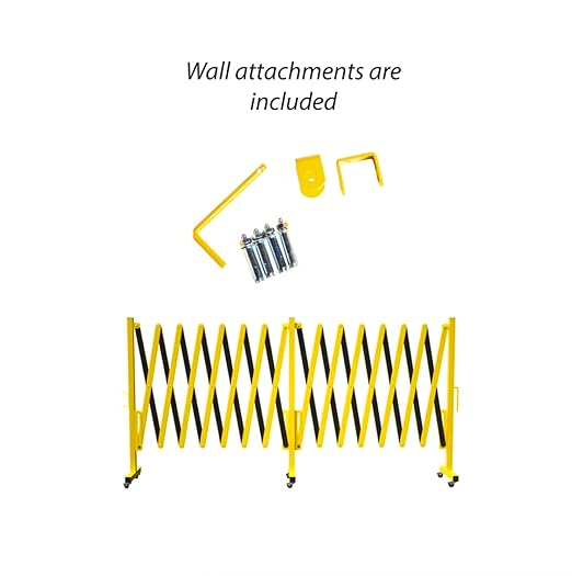 Trafford Industrial Expandable Metal Barricade, 16 Feet, Mobile Safety Barrier - Image 5