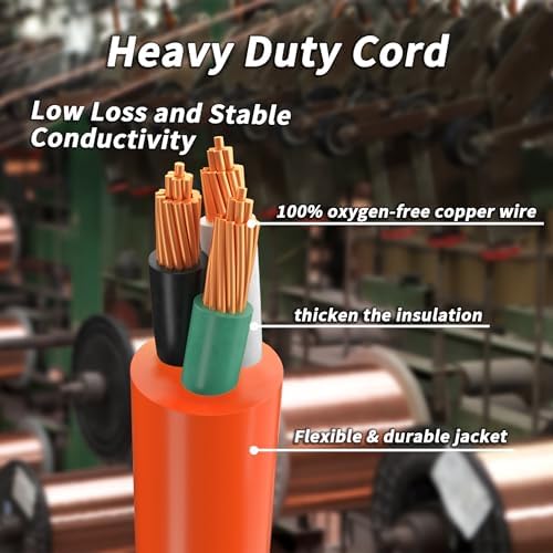 PlugSaf 35 FT 14 Gauge Extension Cord, Heavy Duty Extension Cord, Orange - Image 3