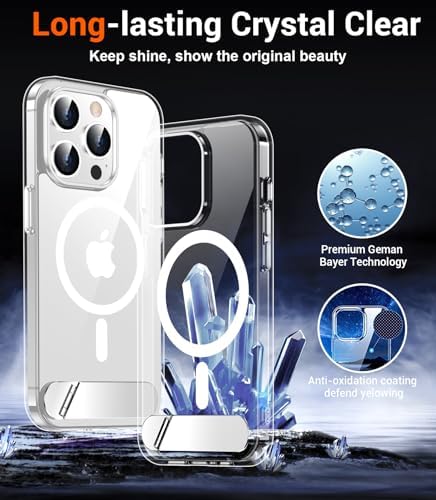 Temdan Magnetic Compatible with iPhone 14 Pro Case, [Built-in Invisible Kickstand][Compatible with MagSafe] [Military Grade Shockproof] Slim Thin Phone Case for iPhone 14 Pro 6.1" - Image 4