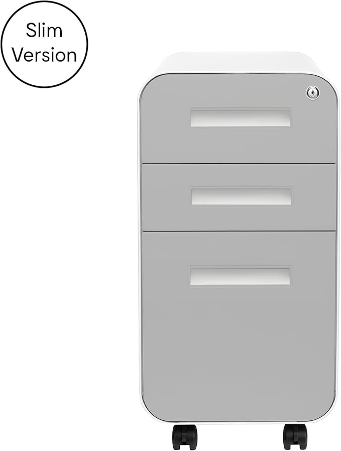 Laura Davidson Furniture Stockpile Slim 3-Drawer Mobile File Cabinet - Image 3
