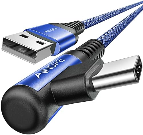 AINOPE [2 Pack 10FT] USB C Cable 3.1A C Charger Cable Fast Charging Right Angle Nylon Braided USB to USB C Compatible with Galaxy S22 S21 S10, Note 10 9 A51 LG G8 G7 Charging Cord by AINOPE10yearsforphoneaccessories
