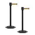 Montour Line MSR760 Set of 2 Retractable Belt Barrier Stanchion, Rubber Base by Montour+Line