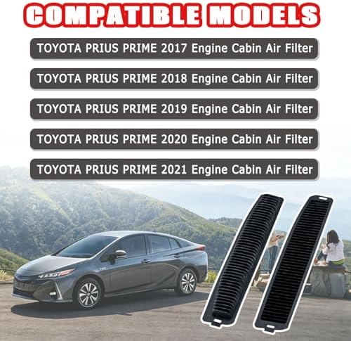 G92DH-47080 2Pcs Engine Cabin Air Filter for TOYOTA PRIUS PRIME 2017-2021 - Image 3