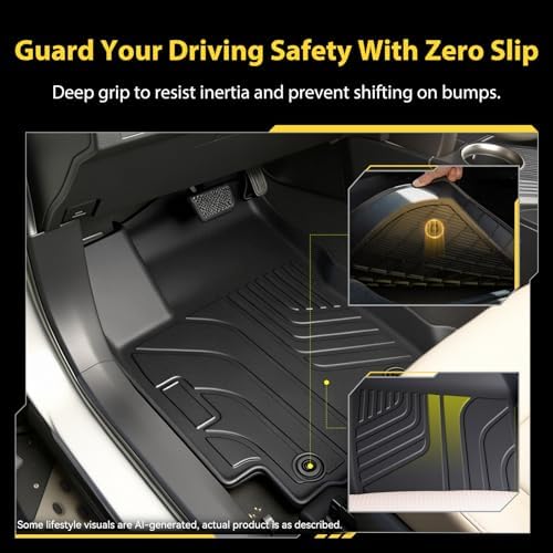 Floor Mats for Toyota RAV4 2013-2018, All Weather TPEFloor Liners Custom Fit Waterproof Non Slip Car Mats HeavyDuty Interior Accessories - Image 3