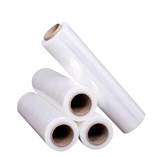 APQ 4 rolls of Cast Hand Stretch Film 18" x 2000'. Hand Stretch Wrap, 60 Gauge by APQSupply%C2%AE