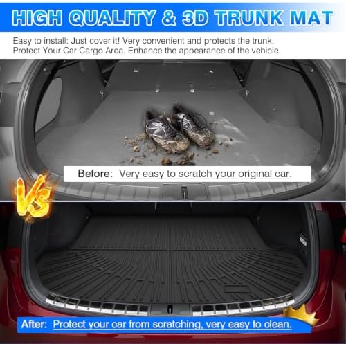 Cartist Custom Fit for Cargo Liner 2016-2022 RX350/RX450h (Not for RX350L & RX450hL) All Weather Trunk Mat Anti-Slip TPE Rear Trunk Floor Mat Waterproof - Image 6