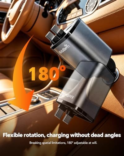 Retractable Car Charger for iPhone 18 Pro,75W Car Charger USB C Fast Charge - Image 6