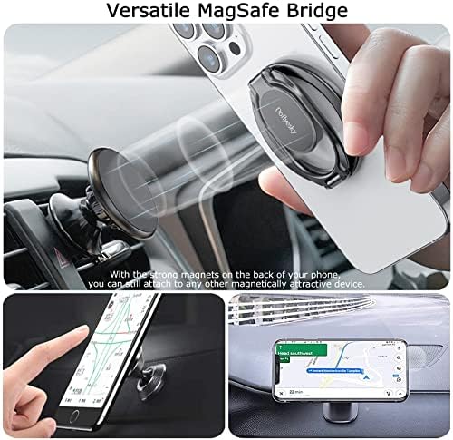 Doflyesky Magnetic Phone Ring Holder for iPhone, Double Adjustable Gym Phone Grip Holder and Stand Removable for Magsafe Case, iPhone 17/16/15/Pro Max Plus SE - Image 4