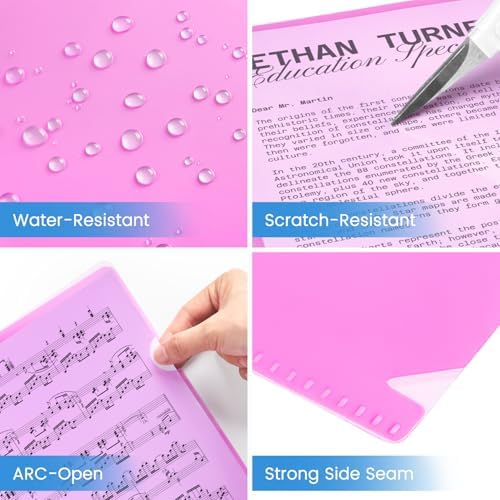 Sooez 15 Pack Clear Document Folder, Plastic Sleeves for Paper 8.5 x 11, Plastic File Folders Paper Sleeves Protector, Heavy Duty Poly File Jacket Sleeves Pocket Folder Cover,5 Assorted Colors - Image 6