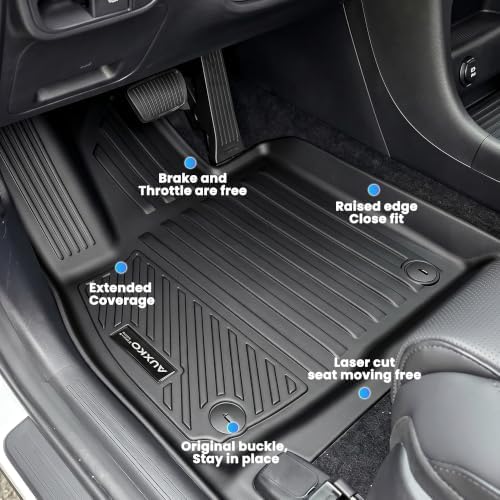AUXKO All Weather Floor Mats for Hyundai Palisade Hybrid 2026 7&8 Seat - Image 3