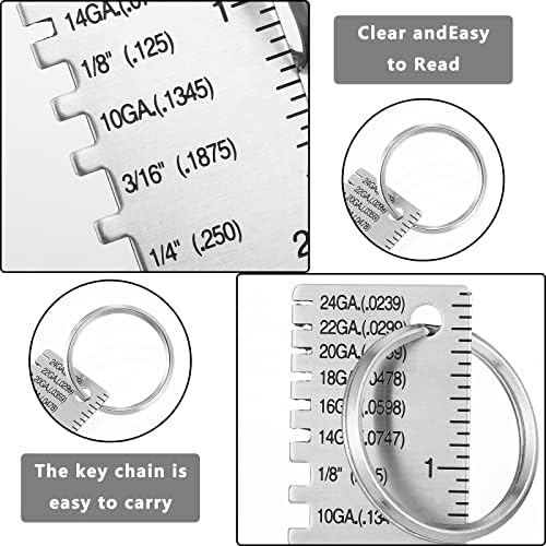 Konohan Double Sided Wire Thickness Gauge Tool for Metal, Silver - Image 4
