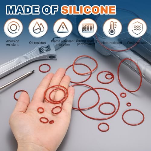 100pcs Silicone O-Ring 17.6x14x1.8mm Metric Sealing Gasket - Image 3