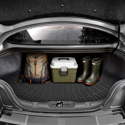 Mustang Floor Mats - Car Mats for Ford Mustang 2015-2025 2026 (Not for Mach-E), All Weather Floor Mats and Cargo Liner, Heavy Duty Rubber Mats, Car Accessories - Image 5
