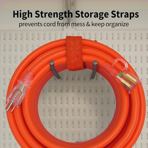 POWGRN 50 FT 12/3 Gauge Indoor/Outdoor Extension Cord Waterproof, Orange - Image 4