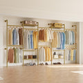 Higeego W5 Industrial Pipe Clothes Rack, Heavy Duty Clothing Rack, Gold by Higeego
