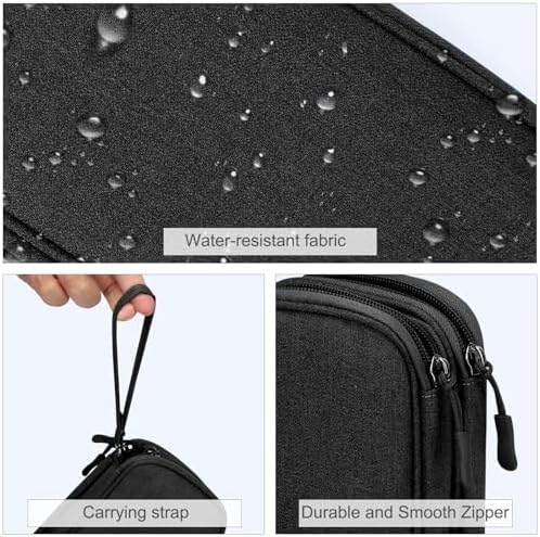 FYY Electronic Organizer, Travel Tech Pouch Bag, Cable Organizer Black - Image 4