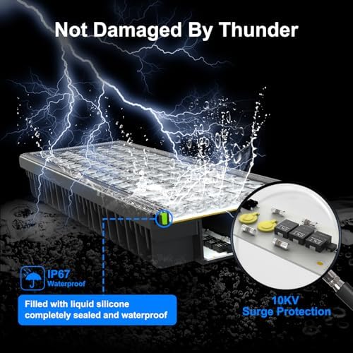 Kekeou 100W LED Flood Light 14000LM, Yard Security Lighting 6500K - Image 2