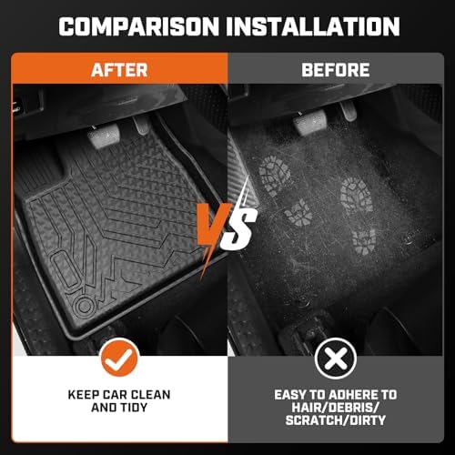 Mixsuper Floor mat for Ram Promaster 1500/2500/3500 2018-2026 (Not Fit for EV & Promaster City),All Weather TPE Rubber Floor Liners Protection for Promaster Accessories,1 Row Anti-Slip Car Mats, Black - Image 3