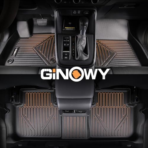 GINOWY-Floor Mats & Cargo Liner Set for Mazda 2024 2025 2026 CX-90 & CX90 PHEV (Fit for 7 & 8 Seats), TPE All Weather Mats Floor Liners Waterproof Trunk Mat Car Accessories CX90 - Image 2