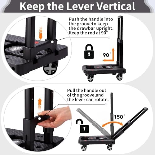 GtIiFmTe Foldable Hand Truck, Lightweight Luggage Cart for Airport Car Seat - Image 2
