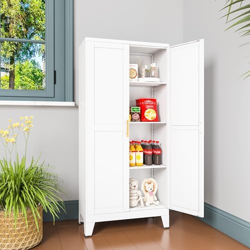 GAIOUS Metal Pantry Cabinet, Kitchen Pantry Storage Cabinets with 2 Door - Image 5