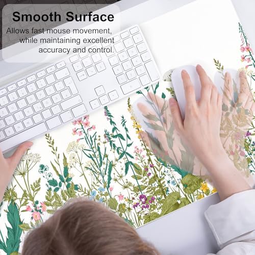 QIYI PU Leather Large Mouse Pad, Waterproof Desk Mat, 31.5" x 15.7", Field - Image 5