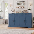 HOSTACK 60" W Sideboard Buffet Cabinet with Storage, Kitchen Cabinet, Blue by HOSTACK
