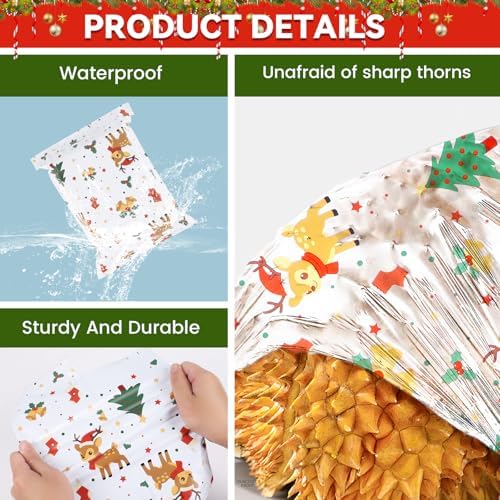 10x13 Inches Christmas Poly Mailers 25 Pcs Waterproof Self-Sealing Holiday Shipping Bags for Clothing & Gifts - Image 3