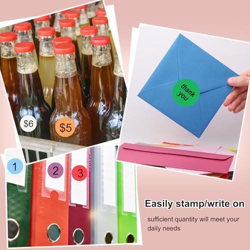 PATIKIL 1.5in Thermal Label Stickers,500Pcs Thermal Sticker,Red - Image 3