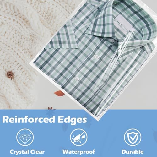 70 Pack 12x16" Clear Cellophane Bags for Shirts, Gift Wrapping, Artwork - Image 3