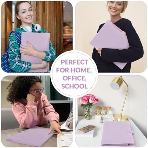 SKYDUE Expanding File Folder, Accordion File Organizer with 8 Pocket, Expandable Document Paper Receipt Holder for School Office Hospital, Letter/A4 Size Purple - Image 6