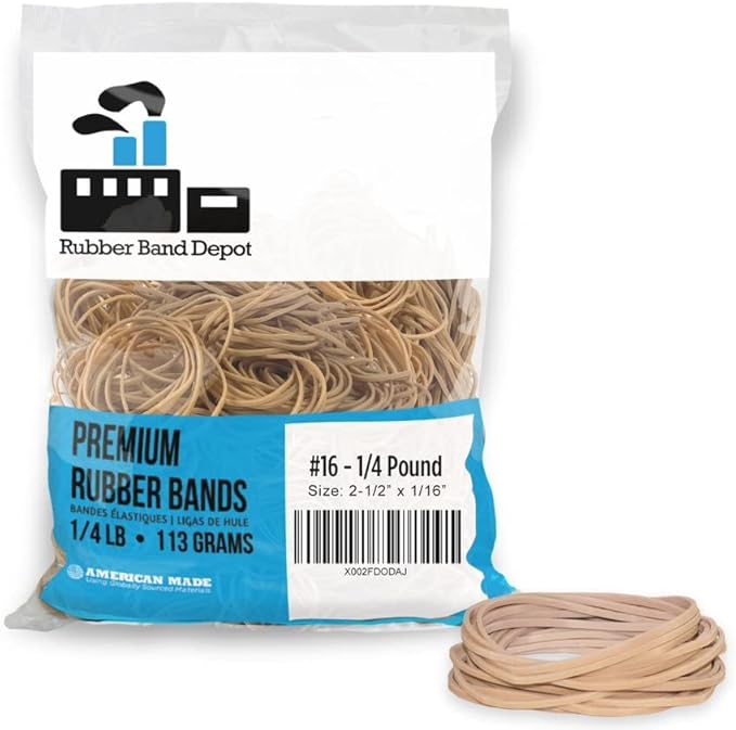 Rubber Band Depot, Size #16, Everyday Rubber Bands by The+Office-Pros