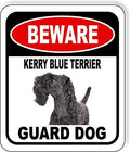 BEWARE KERRY BLUE TERRIER GUARD DOG Aluminum Composite Outdoor Sign 15" x18" Metal Security Notice for Yard, Fence, Porch, Property, and Business – No Trespassing, Warning, Attack Dogs, Protection by WorkHouseSigns