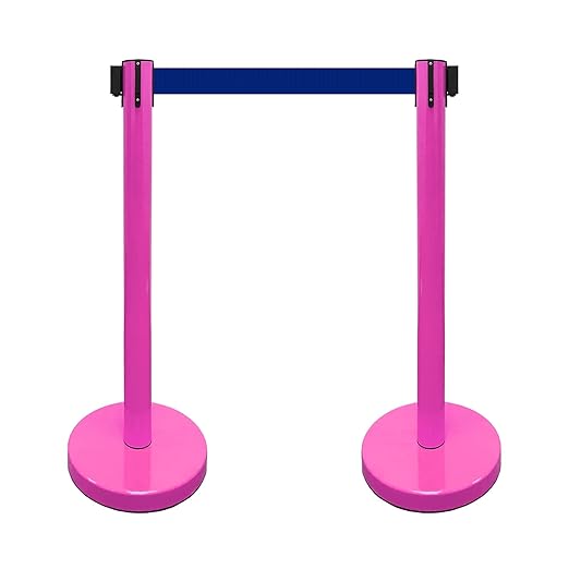 VIP Crowd Control Retractable Belt Stanchion Queue Safety Barrier Set by CrowdControlCenter