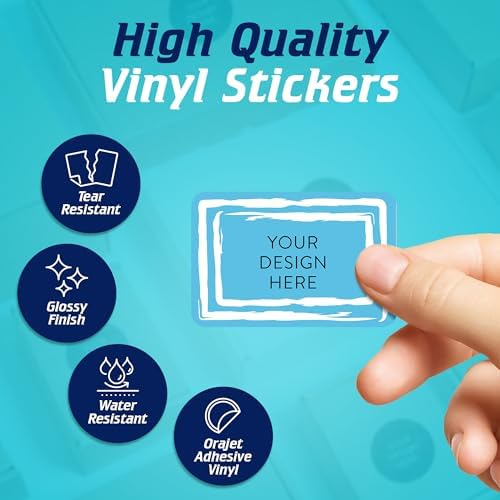 Custom Vinyl Stickers Your Image, Text, Design, Logo. Waterproof Personalized Business Labels Packaging, Bottles, Jars, Candles, Handmade. Dishwasher Safe, UV Protected, 30+ Designs Swirls, 6x4 - Image 3