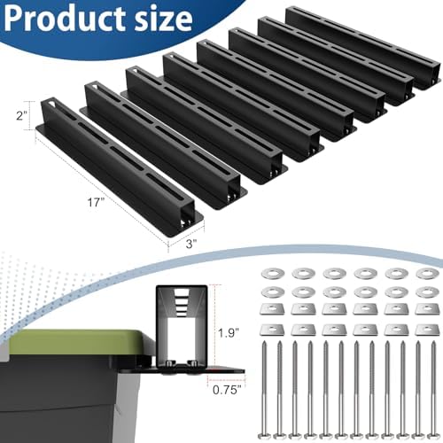 Overhead Garage Storage Rack, 17 Inch, 8 Sets for 7 Bins - Image 2