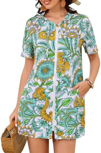 Bsubseach Terry Cloth Swim Cover Up Women Zipper Swimsuit Beach Robes by Bsubseach
