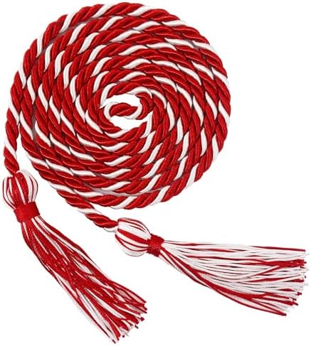 GraduationMall Graduation Honor Cord 68" Redwhite by GraduationMall%C2%AE