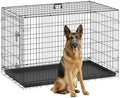 FDW | 48" Foldable Metal Dog Crate | Dark Black | Cage for XL Dogs by FDW