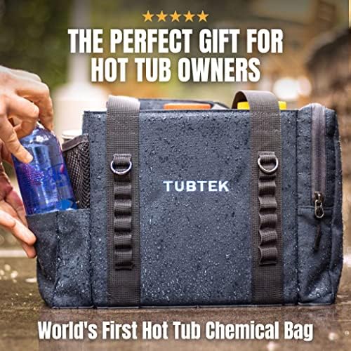 Hot Tub Chemical Bag (Navy) | Hot Tub Storage For All Your Hot Tub Chemicals & Hot Tub Accessories | Pool Chemical Storage | Holds All Major Chemical Brands and Essential Spa Accessories for Hot Tub - Image 6