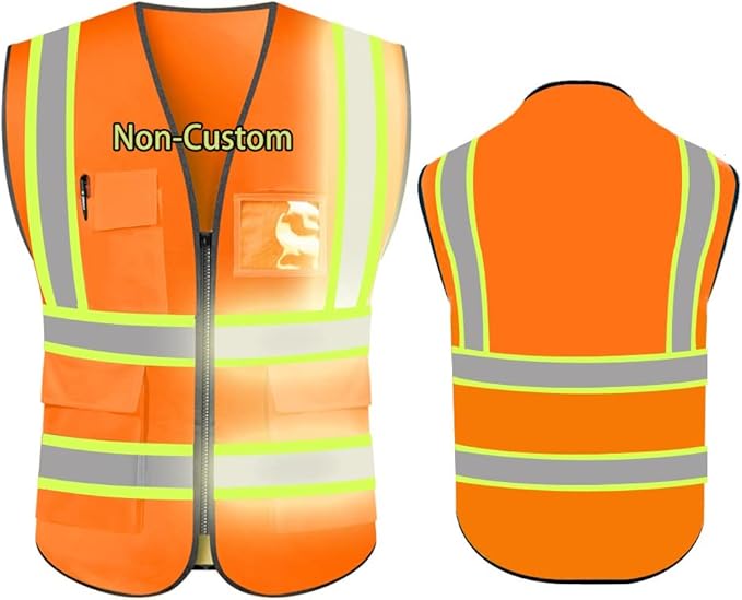 YOWESHOP High Reflective Visibility Safety Vest Custom Your Logo Safety Workwear by YOWESHOP