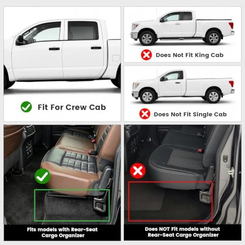 LASFIT Floor Mats for Nissan Titan Crew Cab 2017-2024 / Titan XD 2016-2024 - Image 3