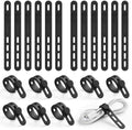 Lamicall 20 Pack Silicone Cable Ties, Reusable Wire Organizer Straps by Lamicall