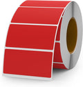 Red Color Coding Labels 1 × 2 Inches Self-Adhesive Vinyl Rectangle Stickers by YIKIADA